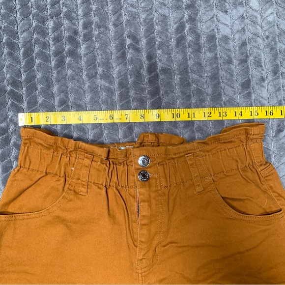 Wild Fable Shorts Womens Large Coral Orange Paper Bag Waist Recycled - Picture 7 of 10